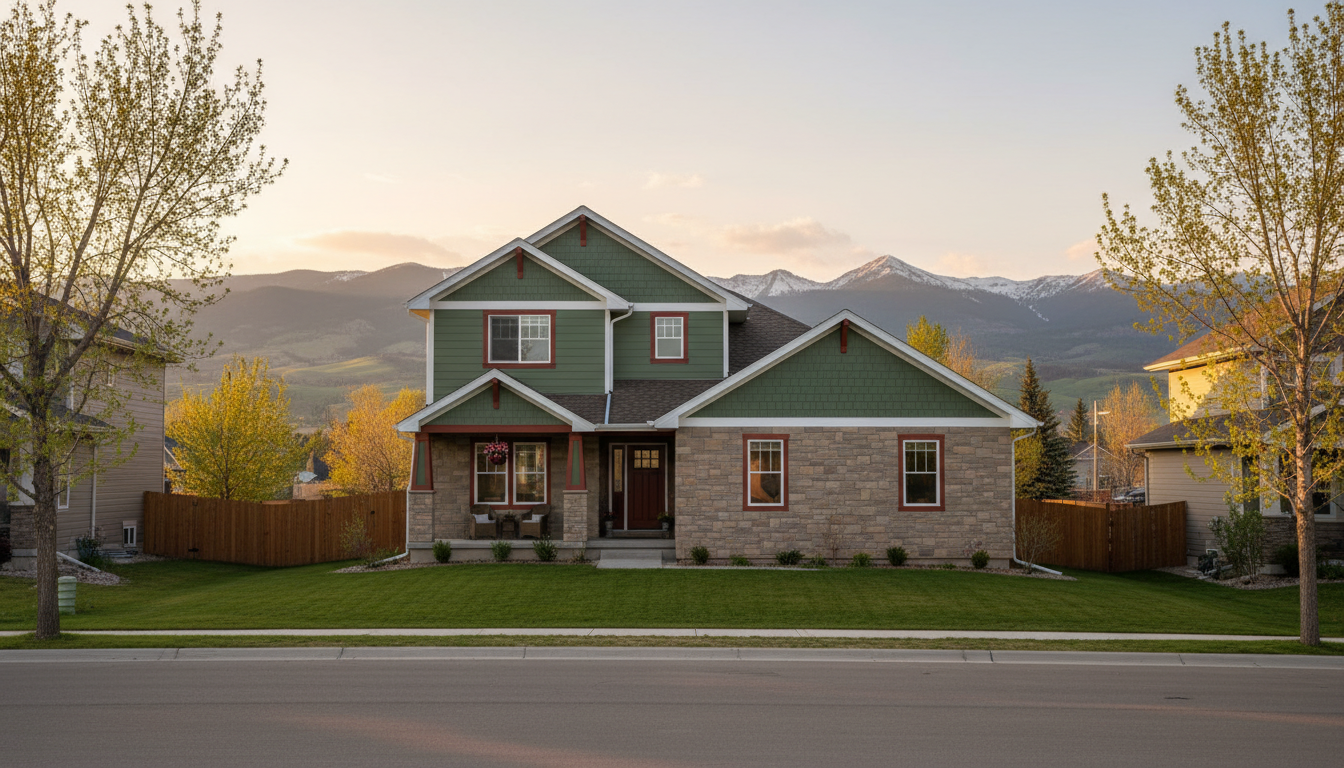 A Glenbow Cochrane home in foothills setting at golden hour